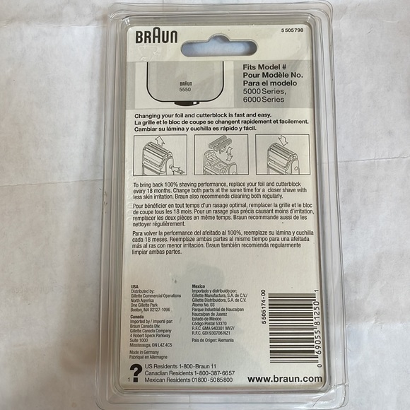 BRAUN 5000 Series / 6000 Series FLEX INTEGRAL / FLEX XP Shaver Foil and Cutter - Picture 2 of 2